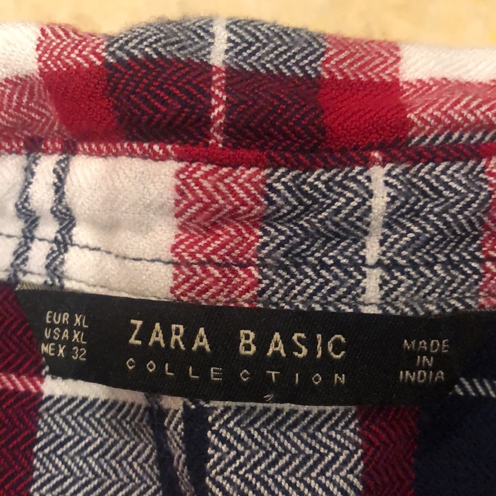 Zara Basic Plaid Button Front Shirt - image 6